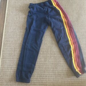 Aviator nation Kids Navy Joggers with Multicolor Stripes